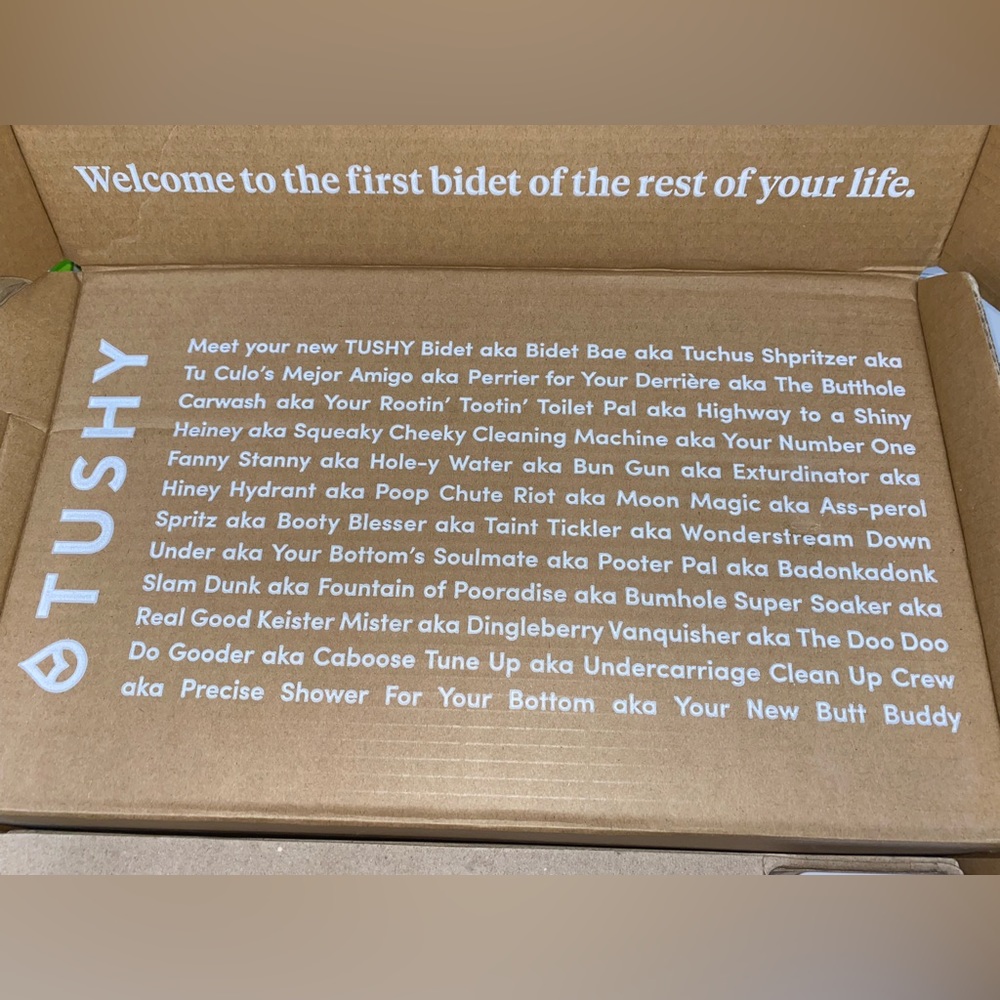 New in Box Tushy Spa 3.0 Warm Water Bidet